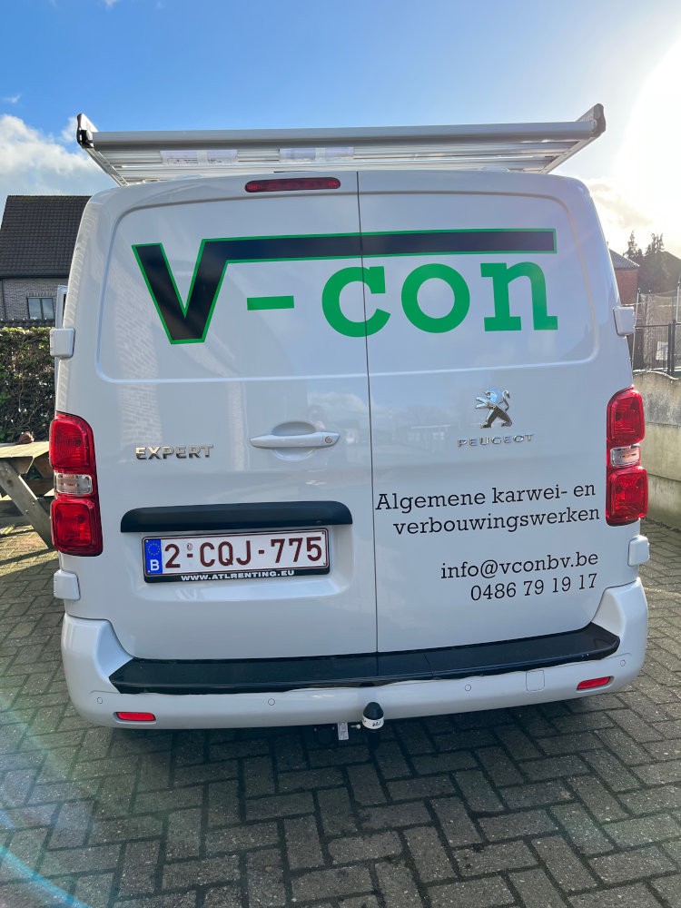 Bestickering wagen Vcon Bestickering camionette